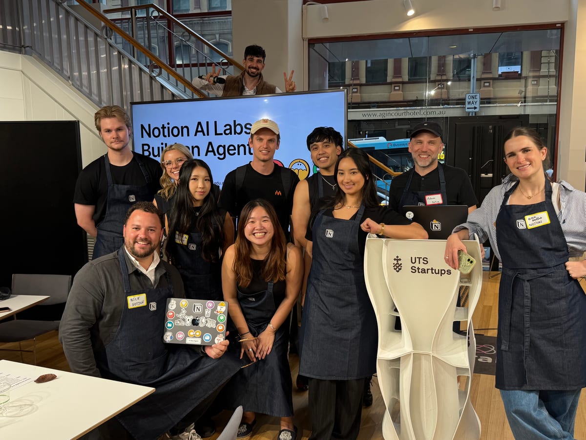 Oliver Merrick with the Notion AI Labs community