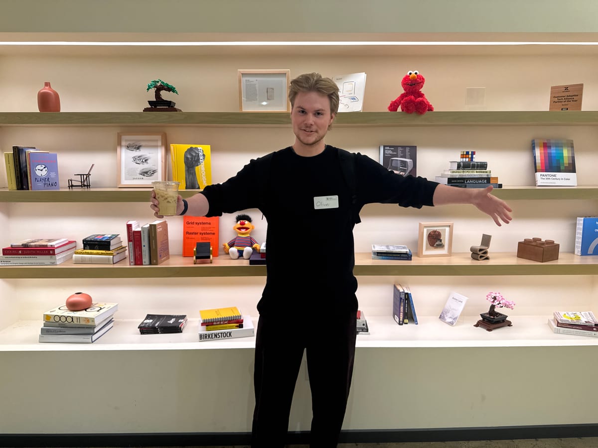 Oliver Merrick at the Notion office